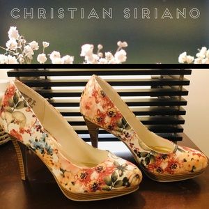 Christian Siriano| Floral printed heels